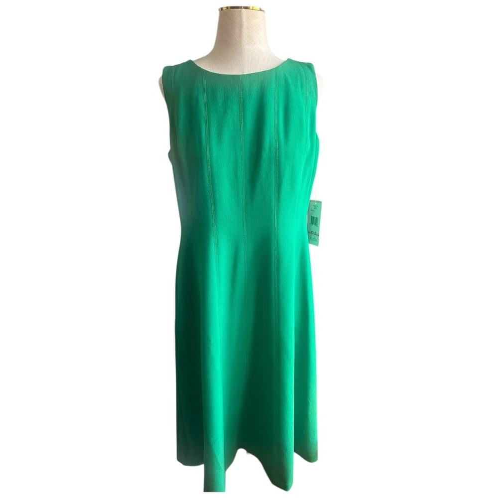 Jones New York Emerald Green Classic Sleeveless Sheath Dress Size 10 NWT - Picture 2 of 9
